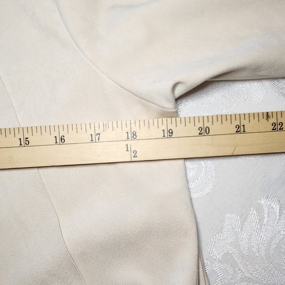 Ruby Ribbon Cream Suedette Crop Jacket #1555 - Picture 8 of 11